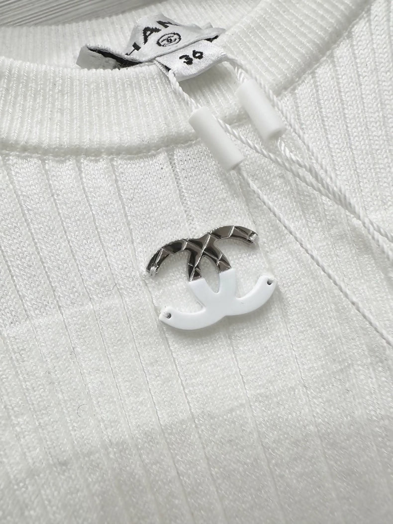 Chanel 25P white dress