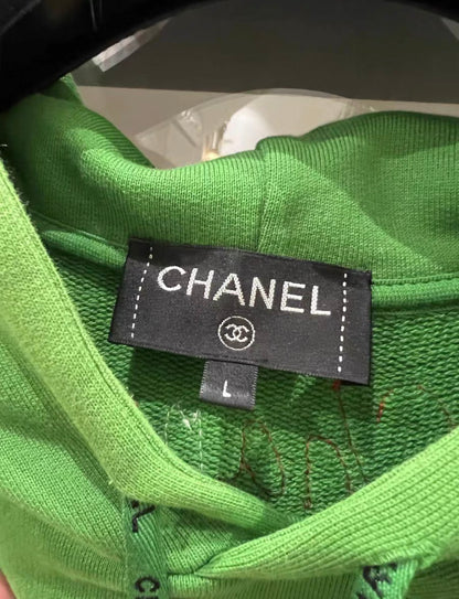 CHANEL Pharrell Williams Green Hoodie Limited Edition Size Large