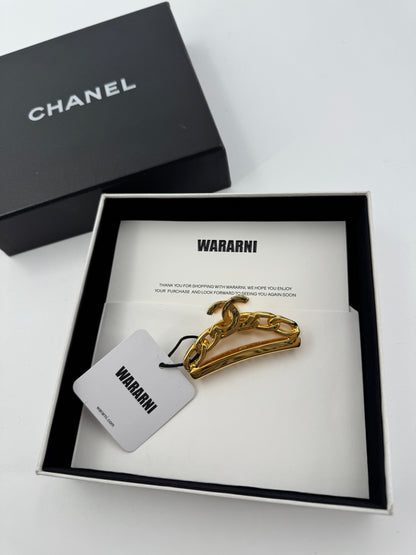 Chanel Vintage 98 Cc Logo Plated Hair Clip
