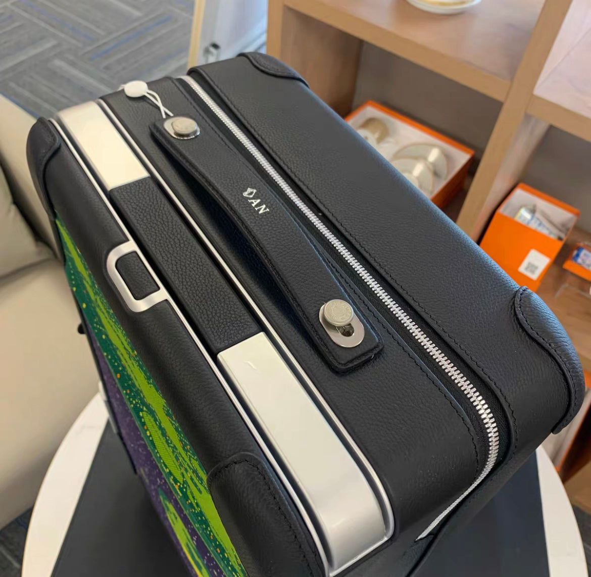 Hermès R.M.S. Odyssey Cabine 55 Rolling Suitcase Multicolor Canvas