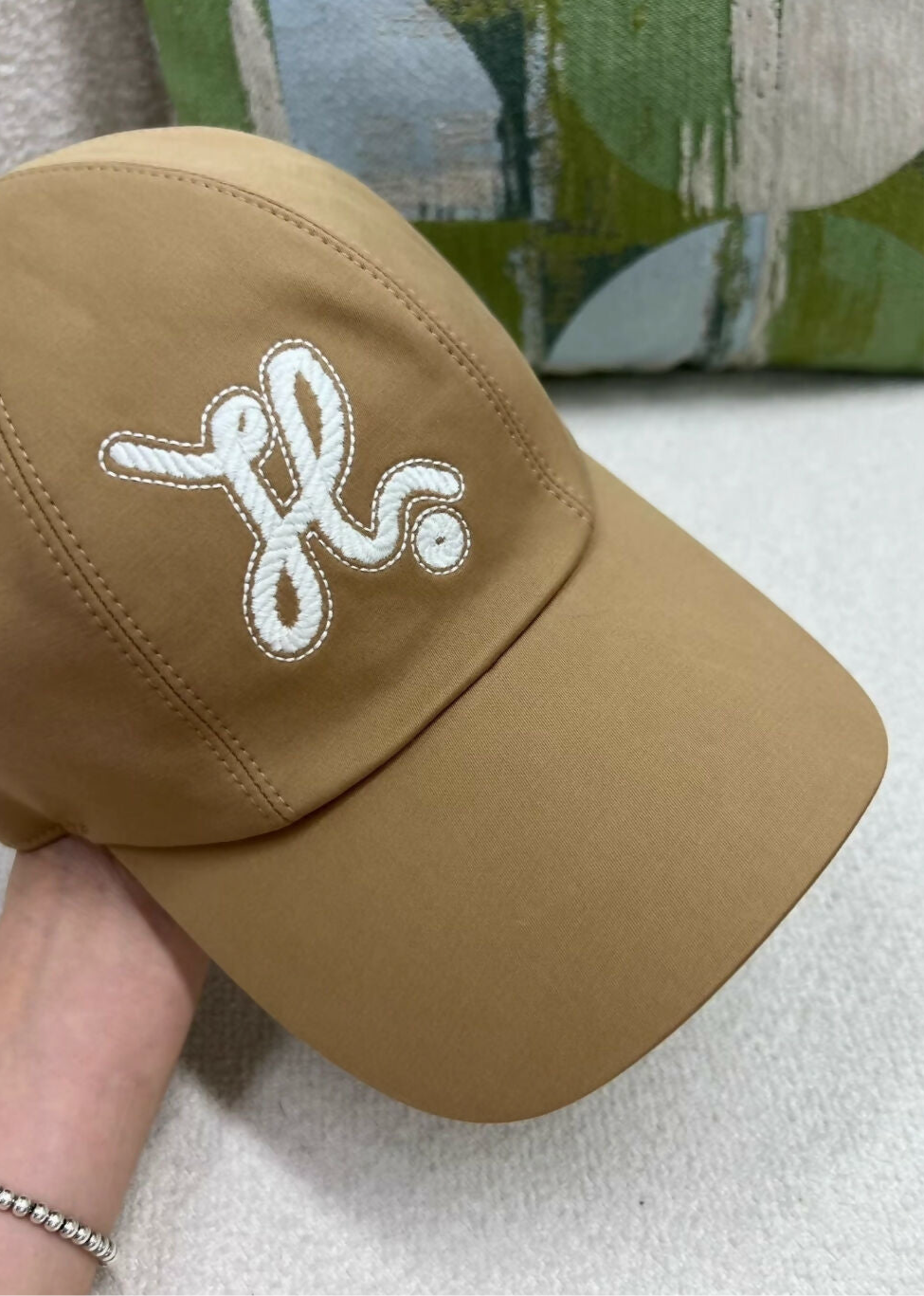 HERMES Cotton Twill Serena Nautic Cap 57 Biscuit – Wararni.com