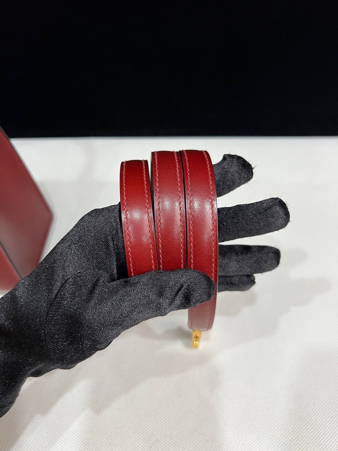 Hermes Kelly 25 red box leather Gold hardware