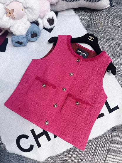 Chanel 24A rose pink vest