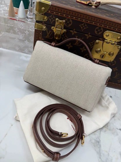 Loro Piana L19 Caramel Canvas &amp; Leather bag
