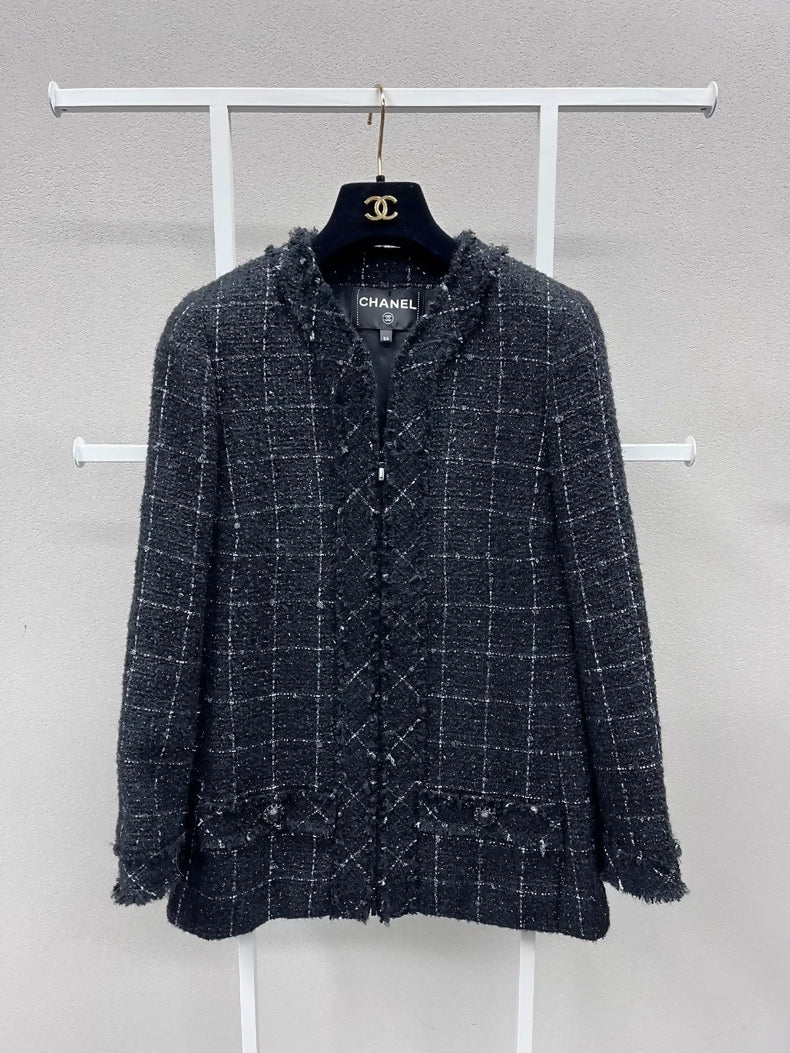 Chanel black tweed jacket