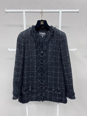 Chanel black tweed jacket