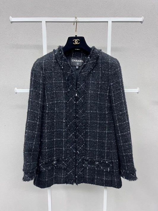 Chanel black tweed jacket