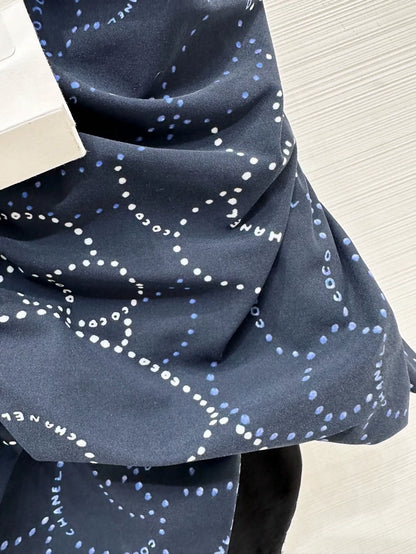 Chanel 19P blue camellia pattern swimsuit