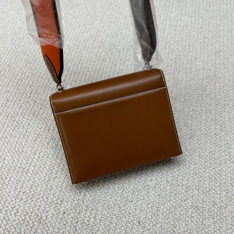 Hermès Verrou mini saddle leather palladium hardware