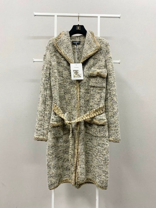 Chanel 20A gold tweed coat