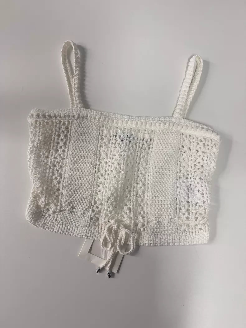 Chanel 26C white knit top and skirt  Set