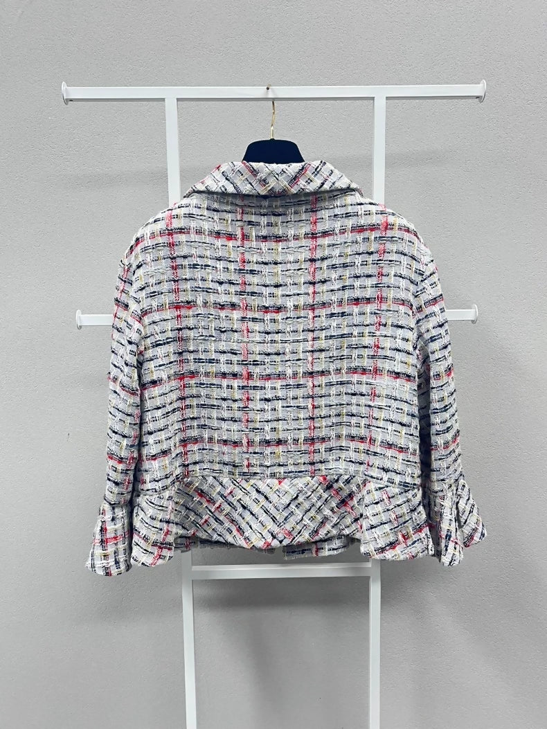 Chanel 2018 striped tweed jacket