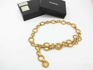 Chanel Vintage 88 Gold-Plated Snake Chain Waist Chain Belt (Length: 103.5cm)