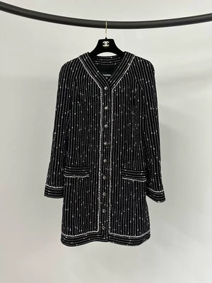 Chanel 23P black long coat