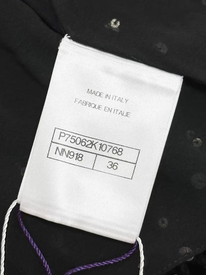 Chanel 23SS black sequined top