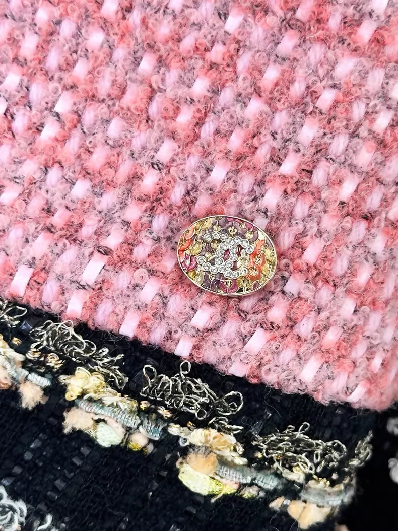 Chanel 22A pink tweed skirt