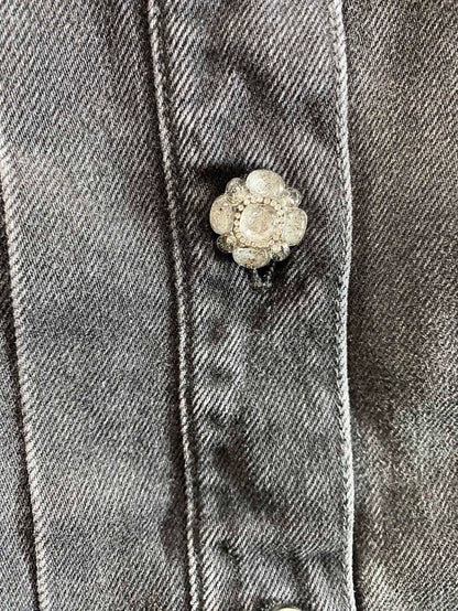 Chanel 24A Black/Grey Ruffled Pleated Short Sleeveless Collared Vest