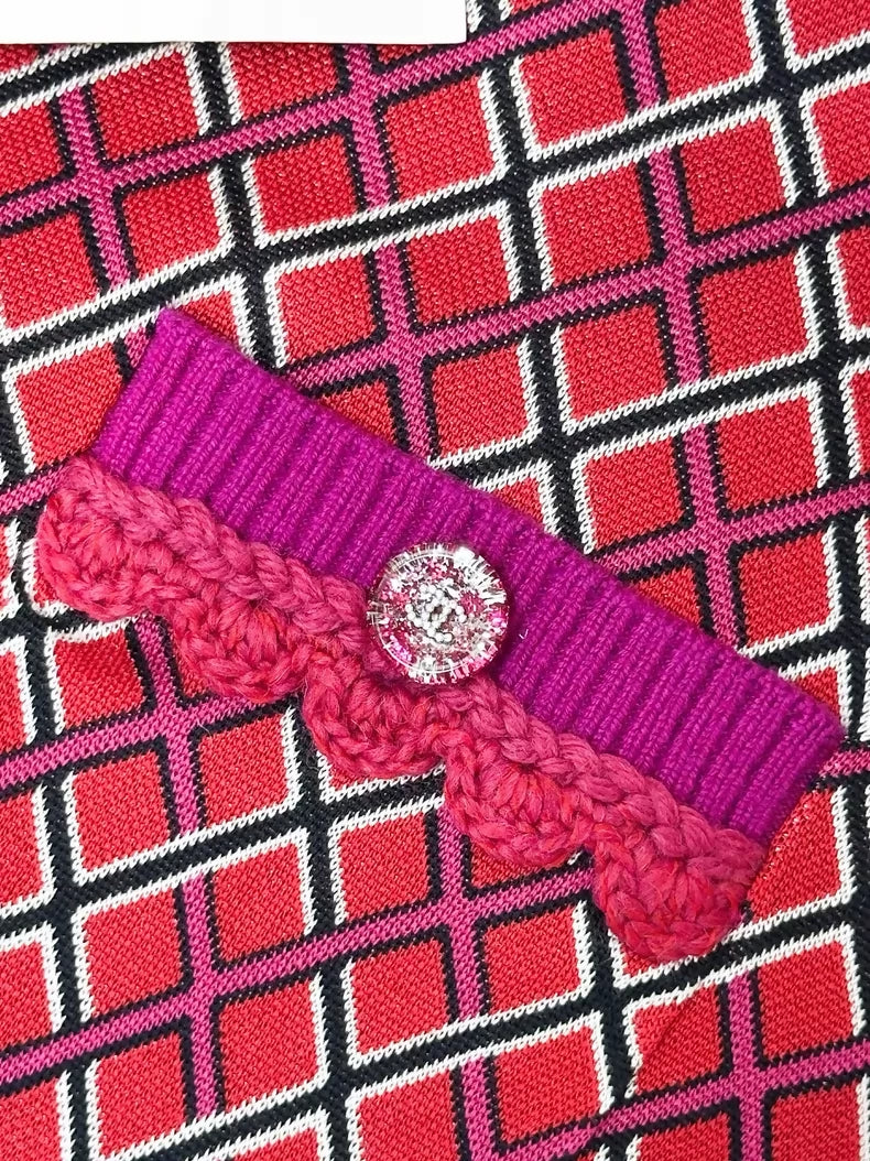 Chanel 24A red cashmere cardigan