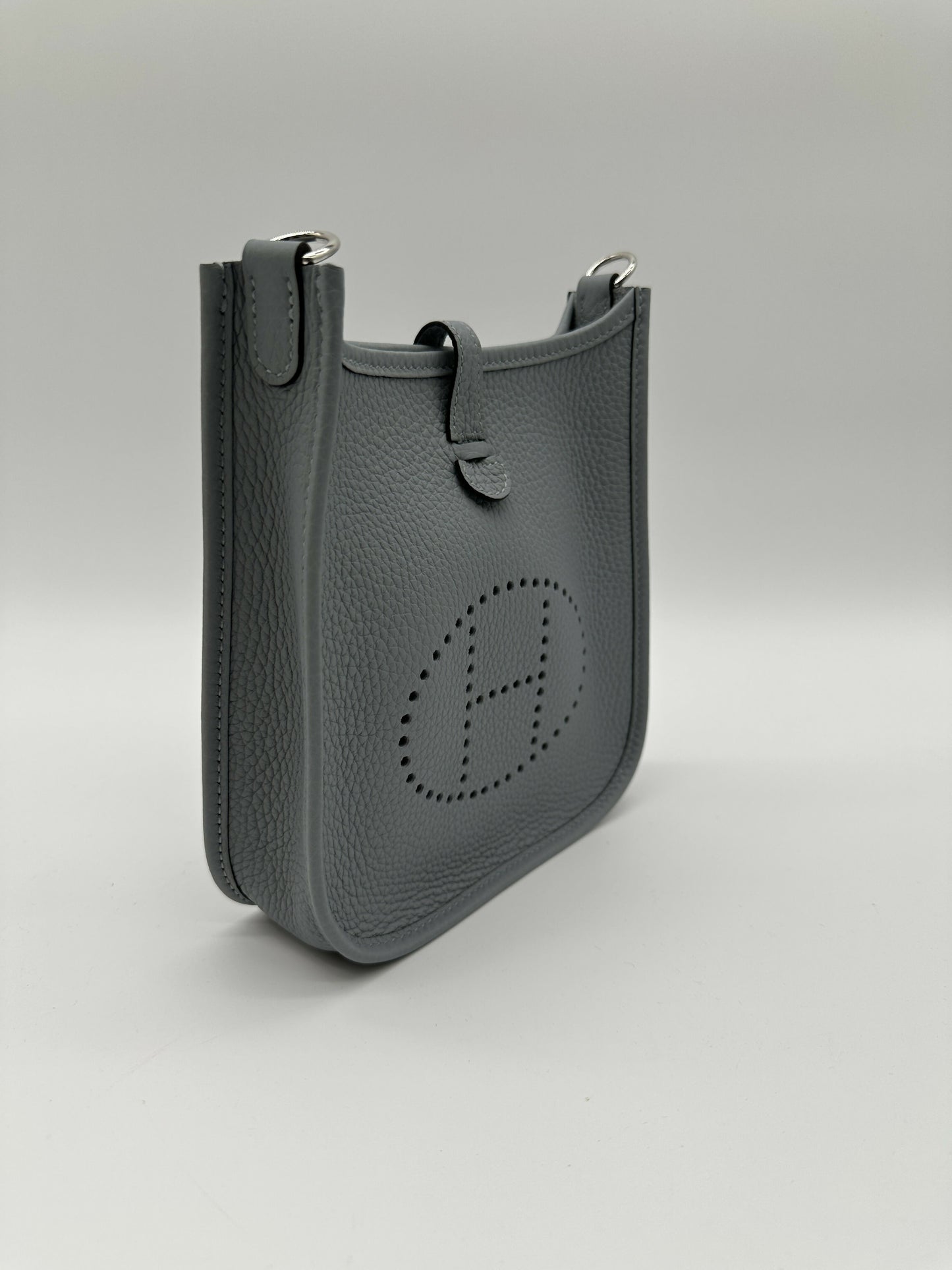 Hermes Mini Evelyne Clemence Gris Pantin PHW Stamp K 2025