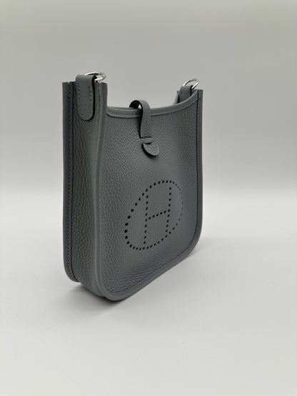 Hermes Mini Evelyne Clemence Gris Pantin PHW Stamp K 2025