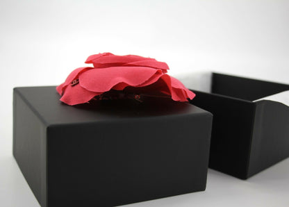Chanel G26C Fabric Red Camellia Brooch