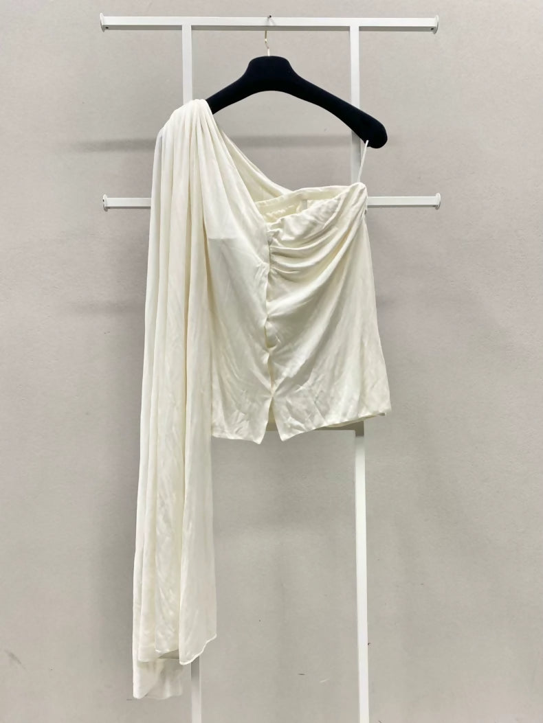 Chanel 16A ecru silk top