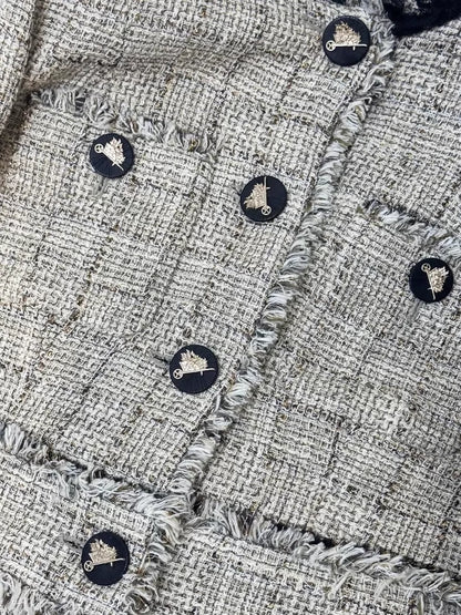 Chanel 10A Beige Tweed jacket and skirt set