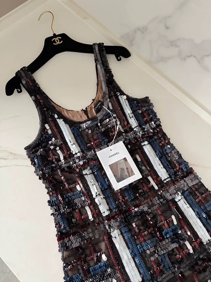 Chanel 22K sequined colourful dress