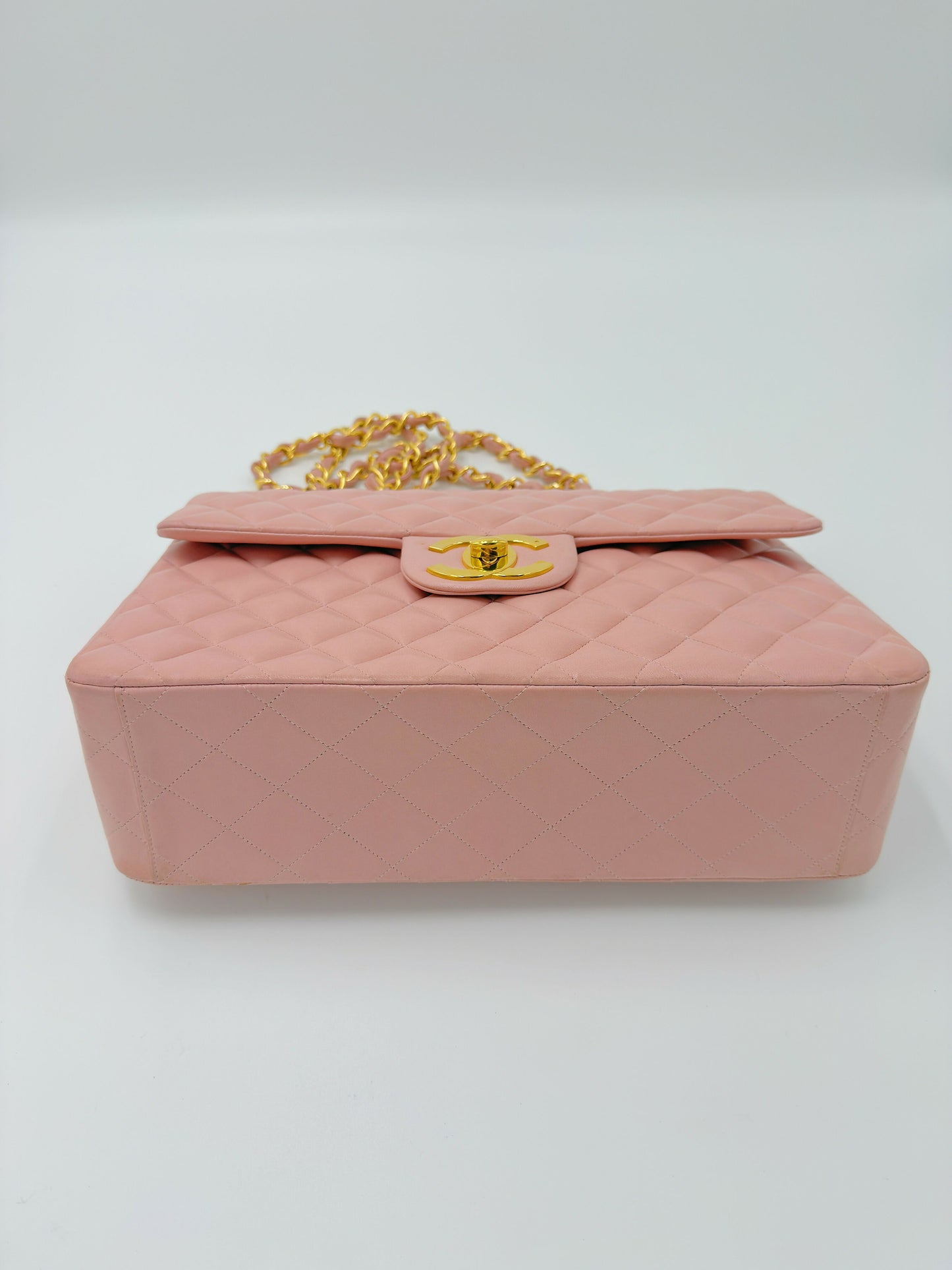 Chanel Vintage Maxi Flap Bag – Series 2 in Pink Lambskin with 24k Gold Hardware