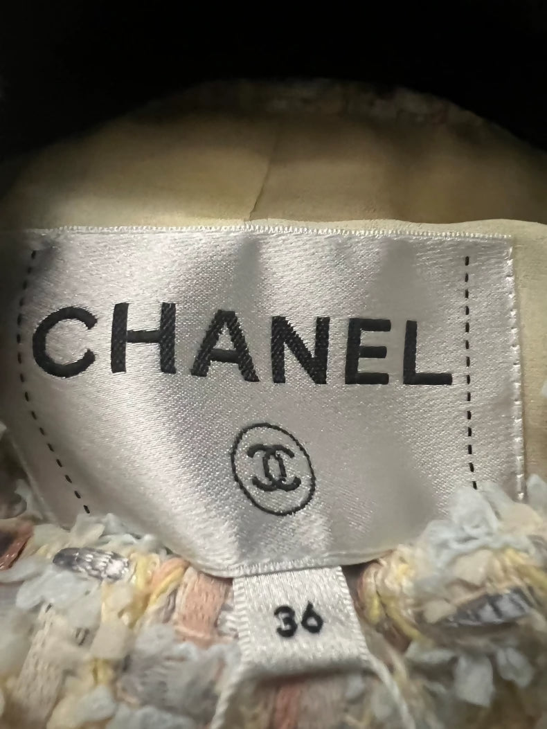 Chanel 25p yellow tweed jacket