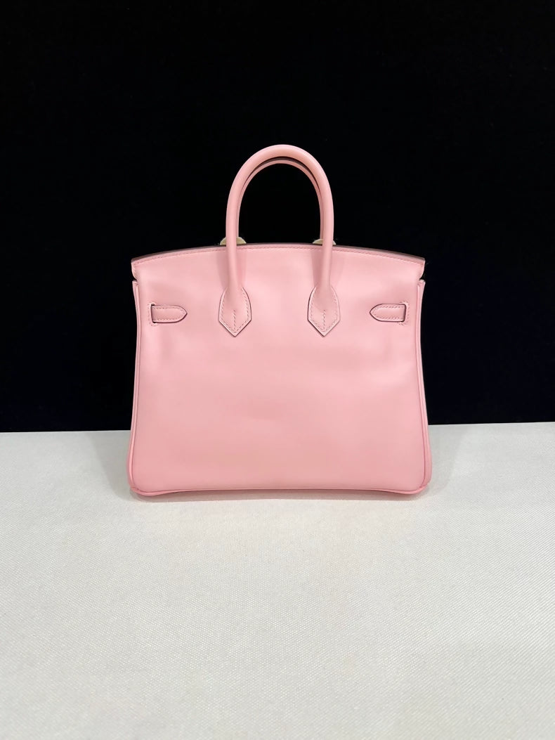 Hermes Birkin 25 Rose Sakura Swift Leather Palladium Hardware