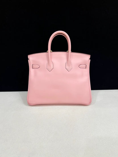 Hermes Birkin 25 Rose Sakura Swift Leather Palladium Hardware