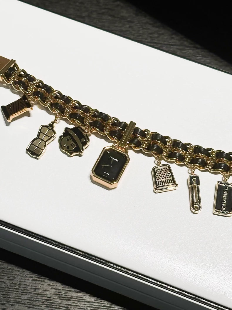 Chanel PREMIERE Limited Edition J12 Black Gold Multi-Element charms Watch