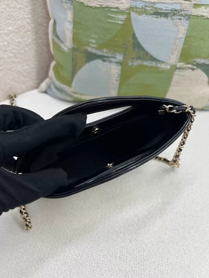 Chanel black and white panda-themed 31 mini nano bag