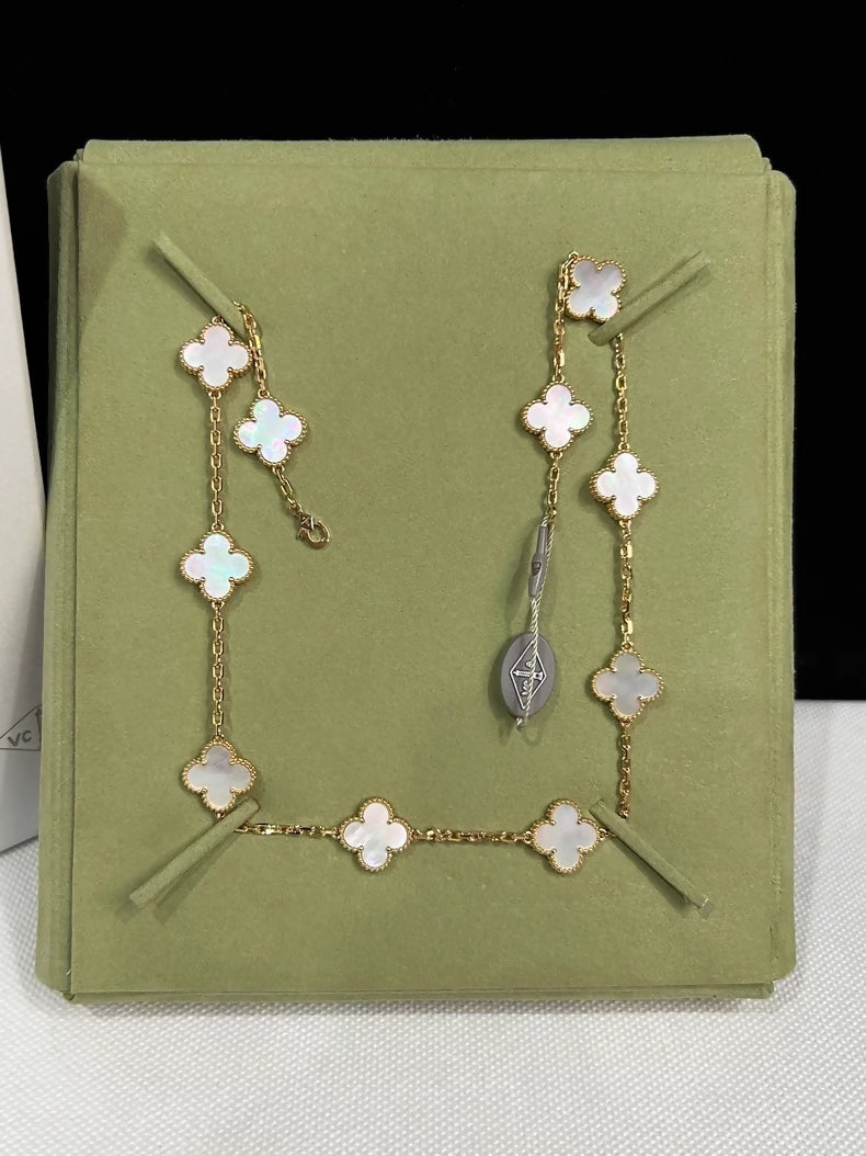 Van Cleef & Arpels white mother-of-pearl ten-motifs necklace
