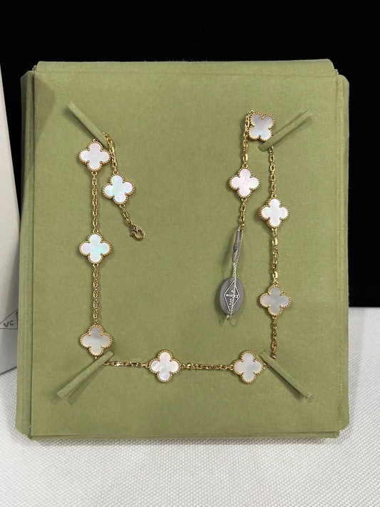 Van Cleef & Arpels white mother-of-pearl ten-motifs necklace