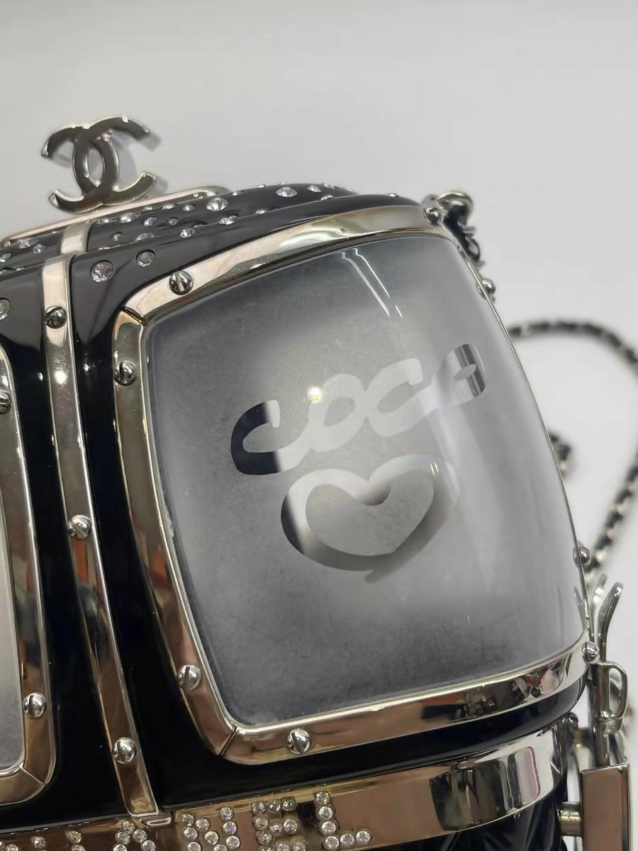 Chanel 2019 Black Gondola Minaudière Evening in the Mountain Clutch Bag