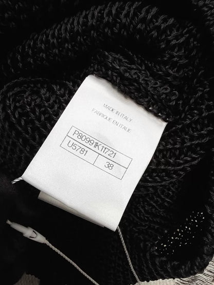 Chanel 26C black and white knit cardigan