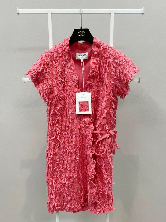 Chanel 21C fuchsia knit dress