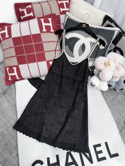 Chanel 24B Black Lace Dress