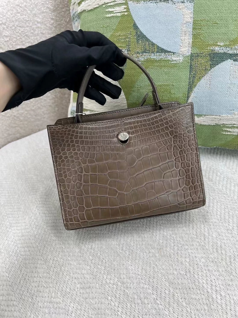 Loro Piana crocodile leather tote bag