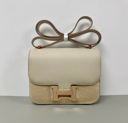 HERMÈS CONSTANCE 19 EPSOM CRAIE LEATHER GOLD HARDWARE