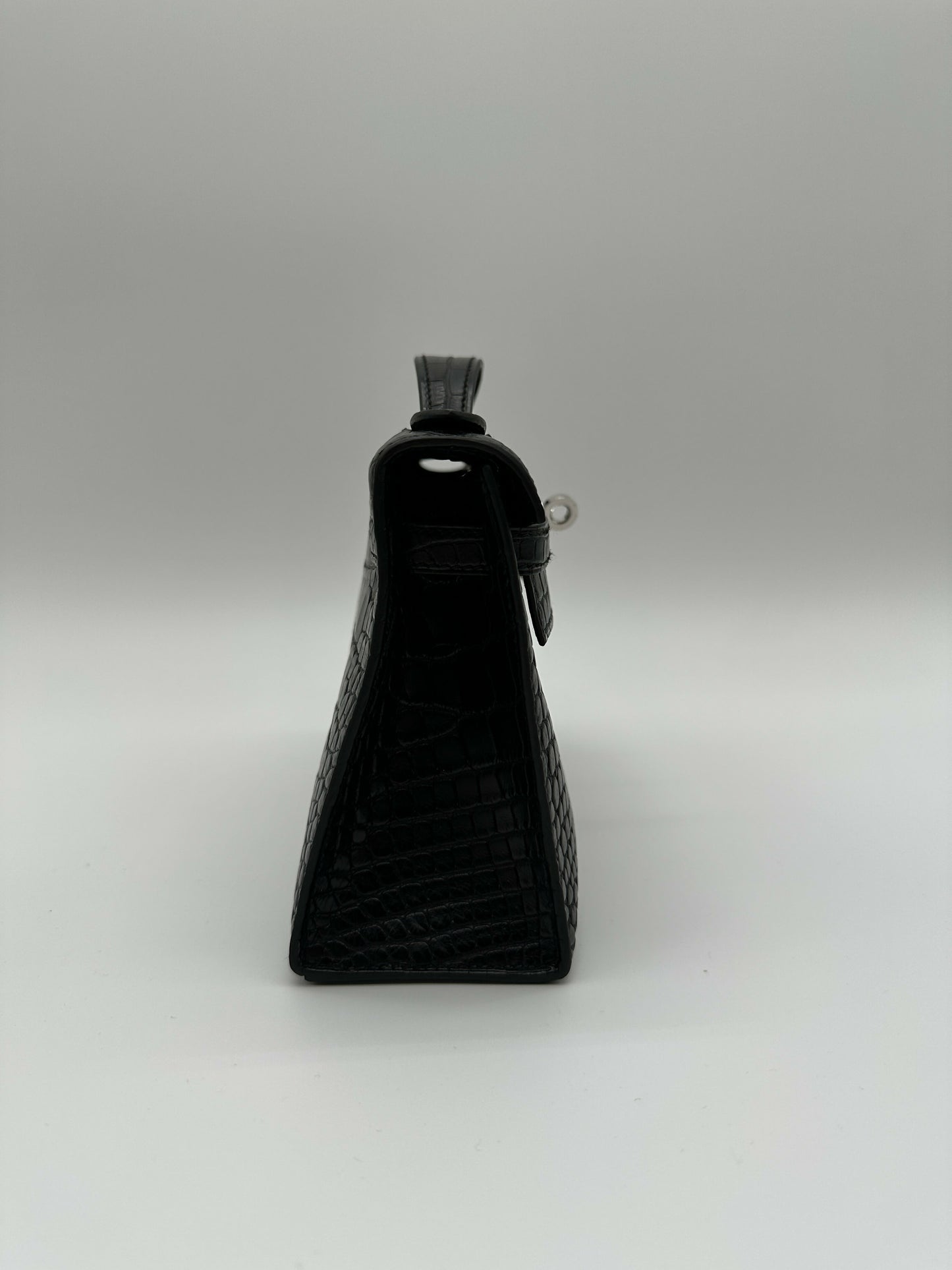 Hermès Kelly Pochette Black Matte PHW K 2025
