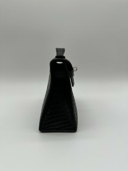 Hermès Kelly Pochette Black Matte PHW K 2025