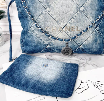 Chanel 22 Handbag Denim