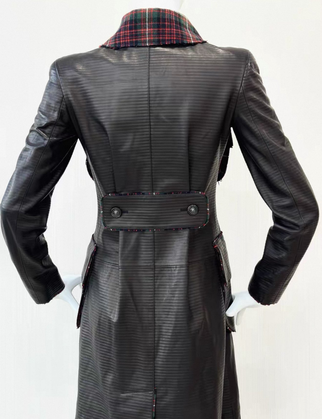 Chanel 13A black Lambskin leather coat