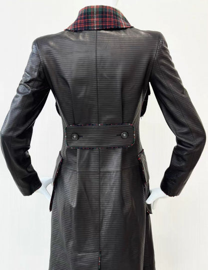 Chanel 13A black Lambskin leather coat