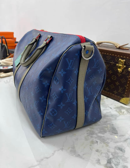 Louis Vuitton Outdoor Keepall Bandouliere Bag Limited Edition Monogram Pacific Canvas 45