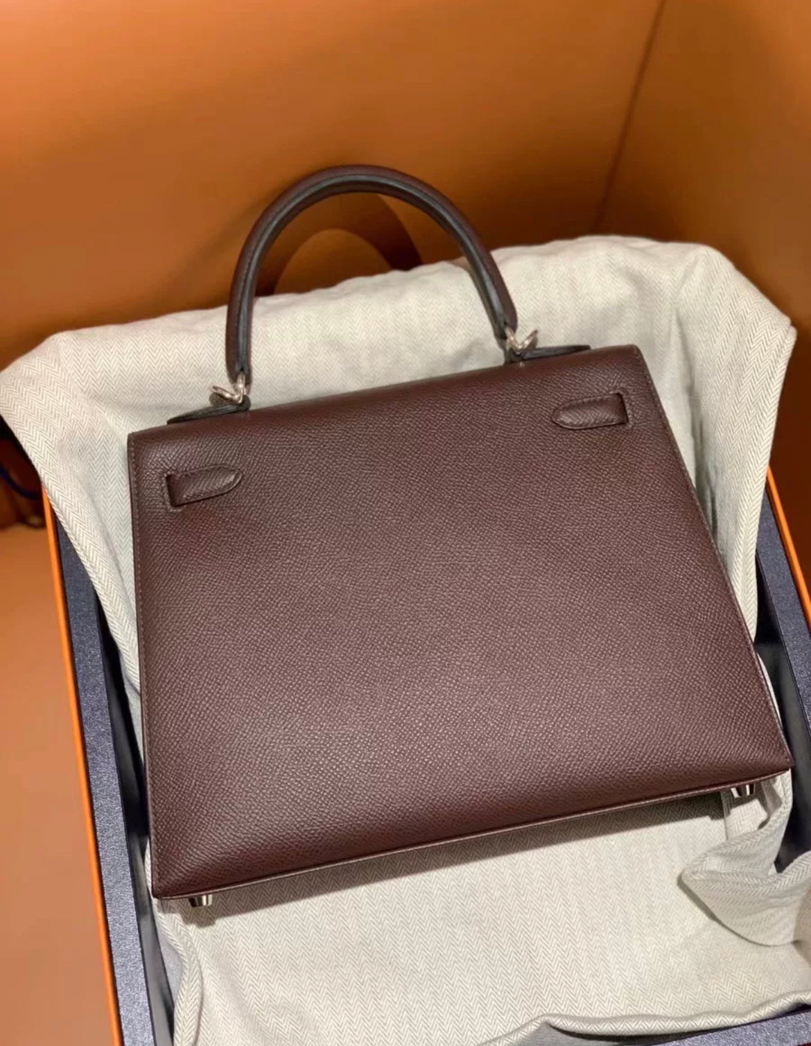 Hermes kelly Casaque 25cm Etoilee Rouge sellier/noir/rose darling Epsom/Mysore/Tad Palladium hardware