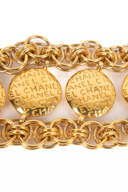 Chanel Vintage 1990’s Gold Chain Belt with Coco Medallions